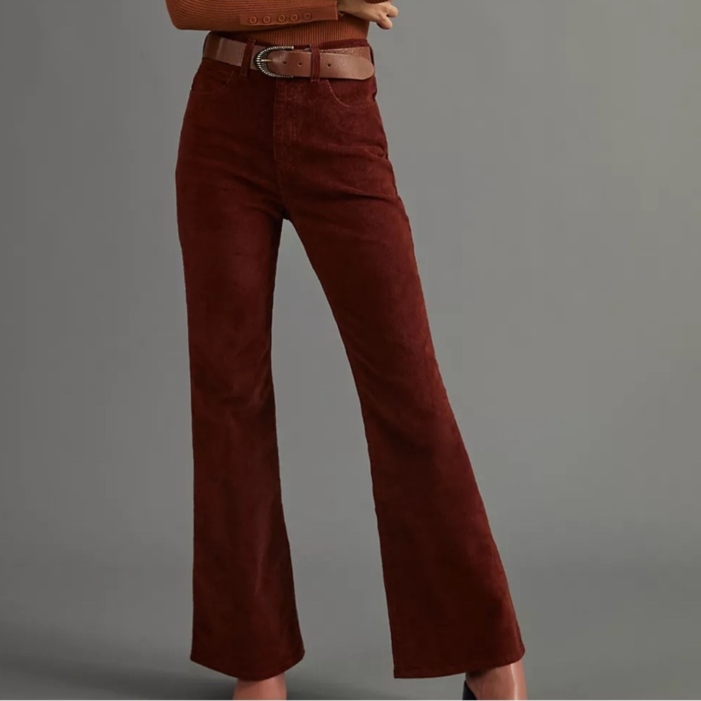 Levi Premium 70’s High-Rise Cherry Mahogany Corduroy Flare Jeans